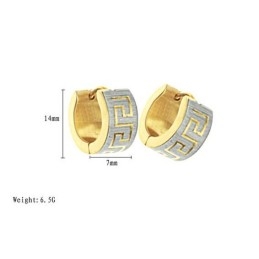 Well-Known For Its Fine Quality Female Wall Pattern Titanium Earrings