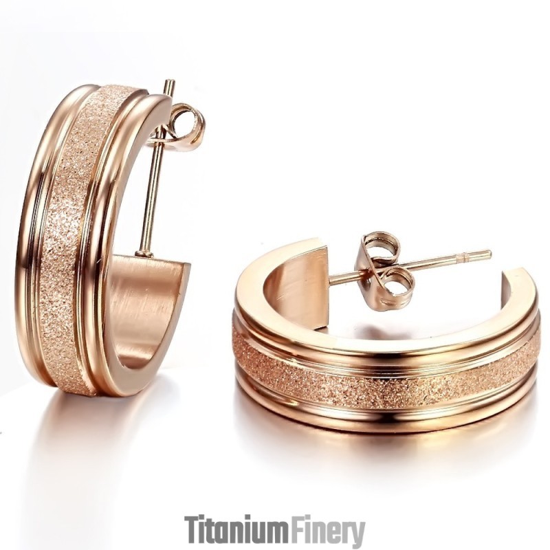 Quality And Quantity Assured Female Scrub Titanium Earrings Quality And Quantity Assured Female Scrub Titanium Earrings