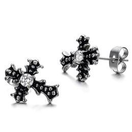 Reliable Quality Unisex Cross Titanium Earrings