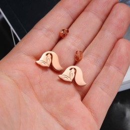 Selling Well All Over The World Female Fox Shape Titanium Earrings