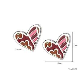 Stable Quality Female Sweetheart Titanium Earrings