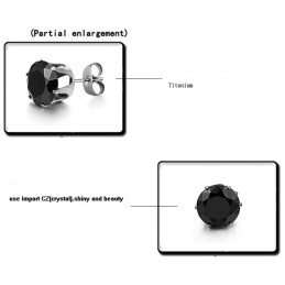 High Quality Black Titanium Earrings