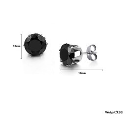 High Quality Black Titanium Earrings