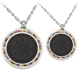 Quality And Quantity Assured Health Titanium Pelelith Necklace For Lovers With Diamond
