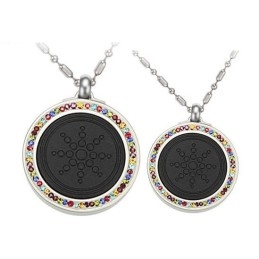 Quality And Quantity Assured Health Titanium Pelelith Necklace For Lovers With Diamond