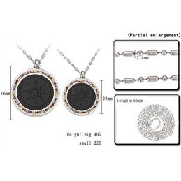 Quality And Quantity Assured Health Titanium Pelelith Necklace For Lovers With Diamond