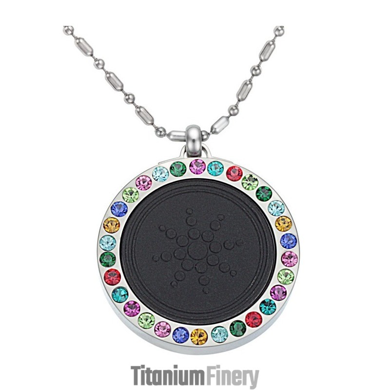 Easy To Use Health Titanium Pelelith Necklace With Diamond