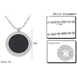 Easy To Use Health Titanium Pelelith Necklace With Diamond