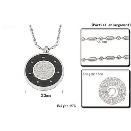 The King Of Quantity Health Titanium Pelelith Necklace With Diamond