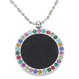 Durable In Use Health Titanium Pelelith Necklace With Diamond