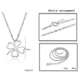 Easy To Use Female Clover Shape Platinum Plating Titanium Necklace