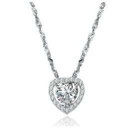 Reliable Quality Female Sweetheart Platinum Plating Titanium Necklace With Rhinestone