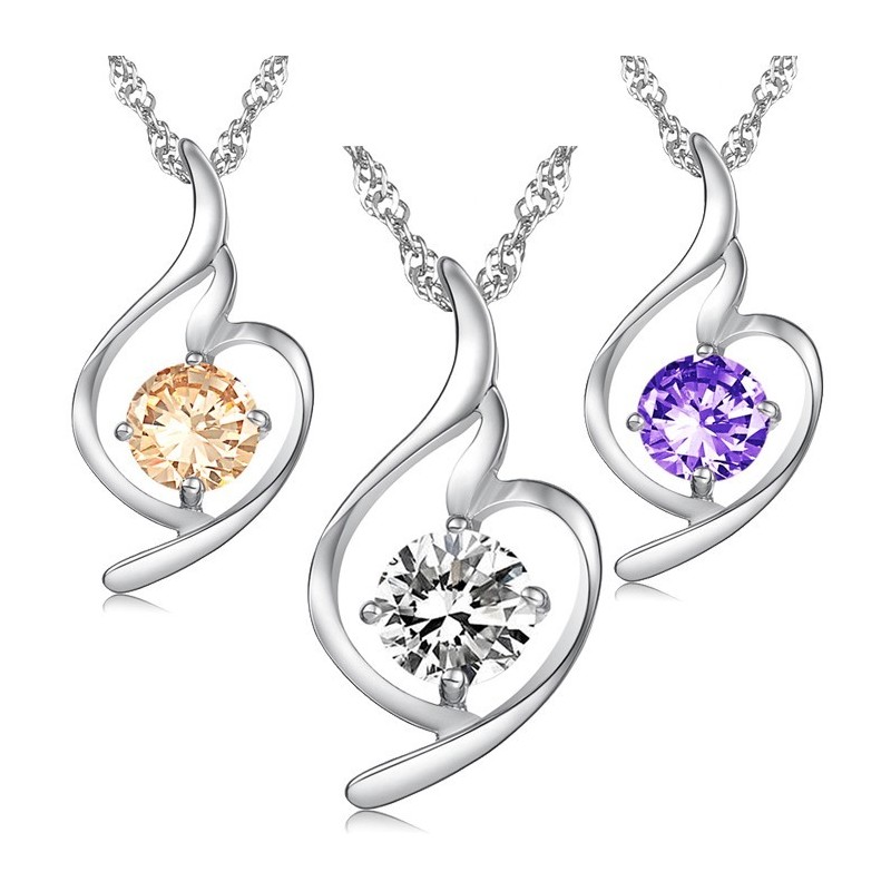 The Queen Of Quality Female Fashion Platinum Plating Titanium Necklace With Diamond