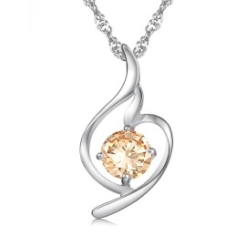 The Queen Of Quality Female Fashion Platinum Plating Titanium Necklace With Diamond