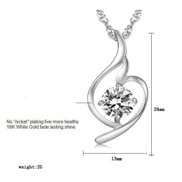 The Queen Of Quality Female Fashion Platinum Plating Titanium Necklace With Diamond