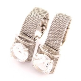 Fashion New Style Titanium Cufflinks With Flashing Crystal