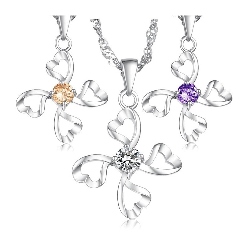 High Quality Female Platinum Plating Titanium Necklace With Diamond High Quality Female Platinum Plating Titanium Necklace With Diamond