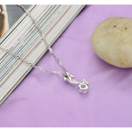 World-Wide Renown Female Dolphin Shape Platinum Plating Titanium Necklace With Diamond