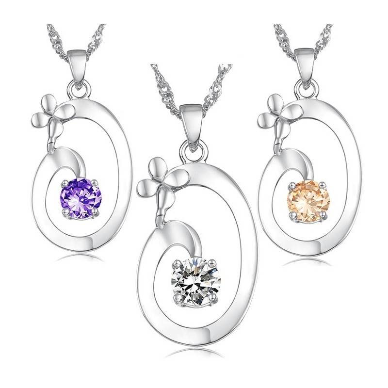 Excellent Quality Female Elegant Platinum Plating Titanium Necklace