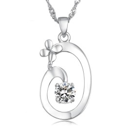 Excellent Quality Female Elegant Platinum Plating Titanium Necklace