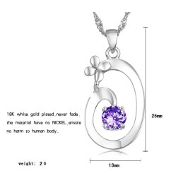 Excellent Quality Female Elegant Platinum Plating Titanium Necklace