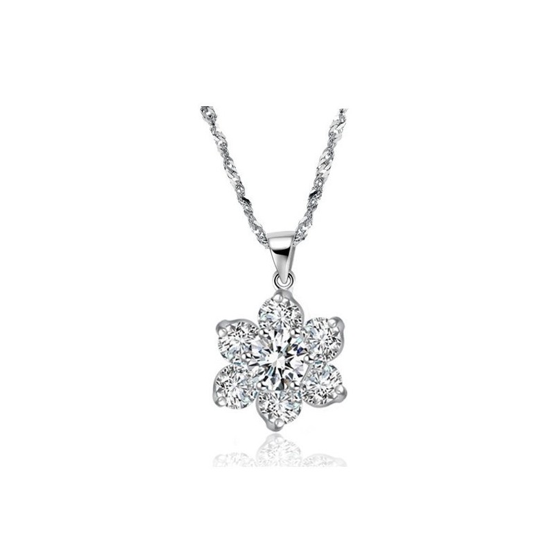 To Have A Long Story Female Platinum Plating Titanium Necklace With Rhinestone To Have A Long Story Female Platinum Plating Titanium Necklace With Rhinestone
