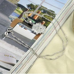 Quality And Quantity Assured Female Starry Platinum Plating Titanium Necklace