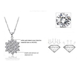 Quality And Quantity Assured Female Starry Platinum Plating Titanium Necklace
