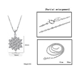 Quality And Quantity Assured Female Starry Platinum Plating Titanium Necklace