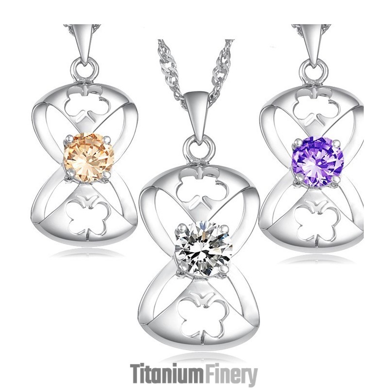 Wide Varieties Female Butterfly Shape Platinum Plating Titanium Necklace Wide Varieties Female Butterfly Shape Platinum Plating Titanium Necklace