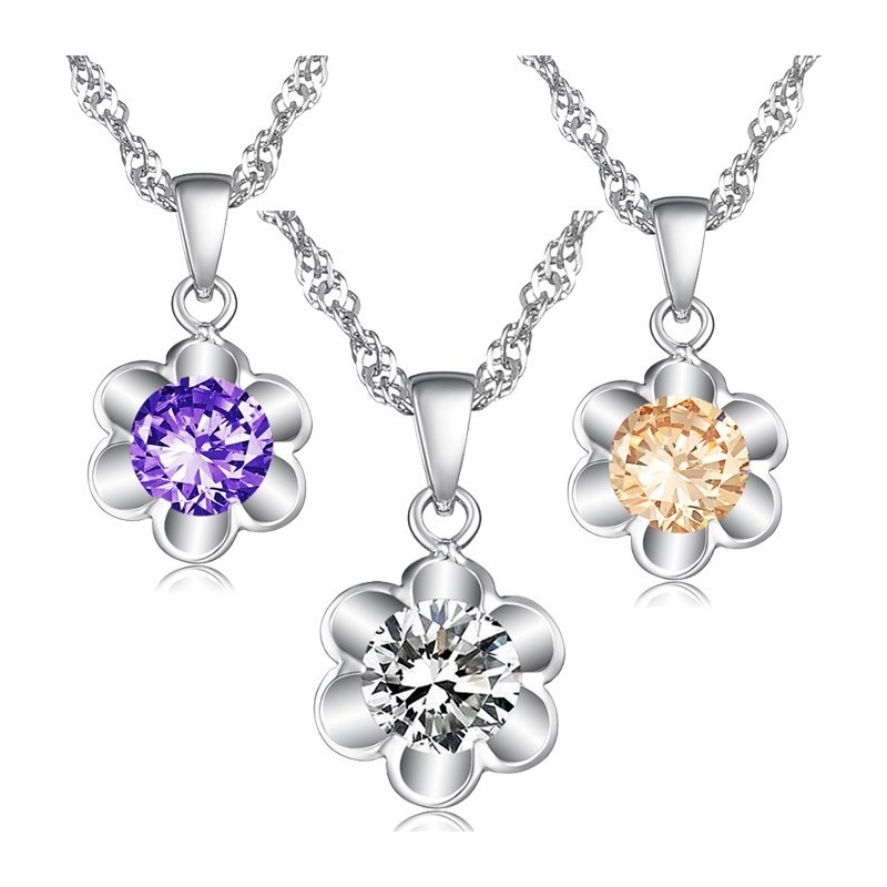 The Queen Of Quality Female Pure Platinum Plating Titanium Necklace With Diamond The Queen Of Quality Female Pure Platinum Plating Titanium Necklace With Diamond