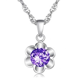The Queen Of Quality Female Pure Platinum Plating Titanium Necklace With Diamond