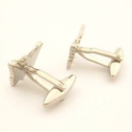 Titanium Butterfly Cufflinks With Diamonds