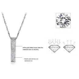 Wide Varieties Female Platinum Plating Titanium Necklace
