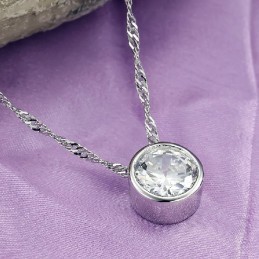 To Have A Long Story Female Platinum Plating Titanium Necklace With Rhinestone
