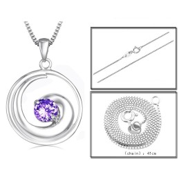 High Quality Female Platinum Plating Titanium Necklace With Diamond