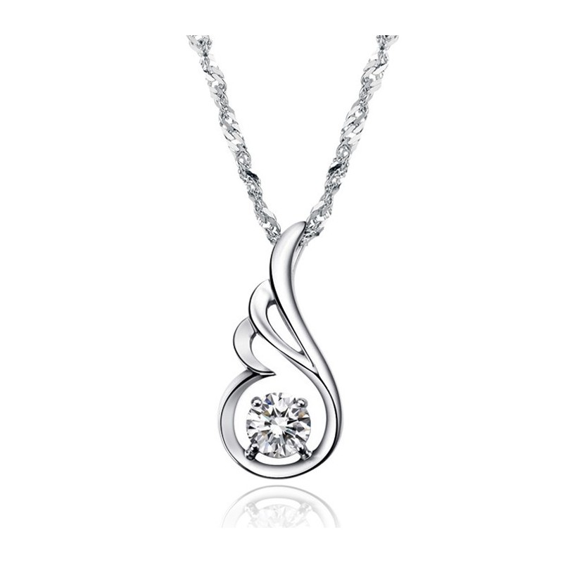 Wide Varieties Female Platinum Plating Titanium Necklace With Diamond Wide Varieties Female Platinum Plating Titanium Necklace With Diamond