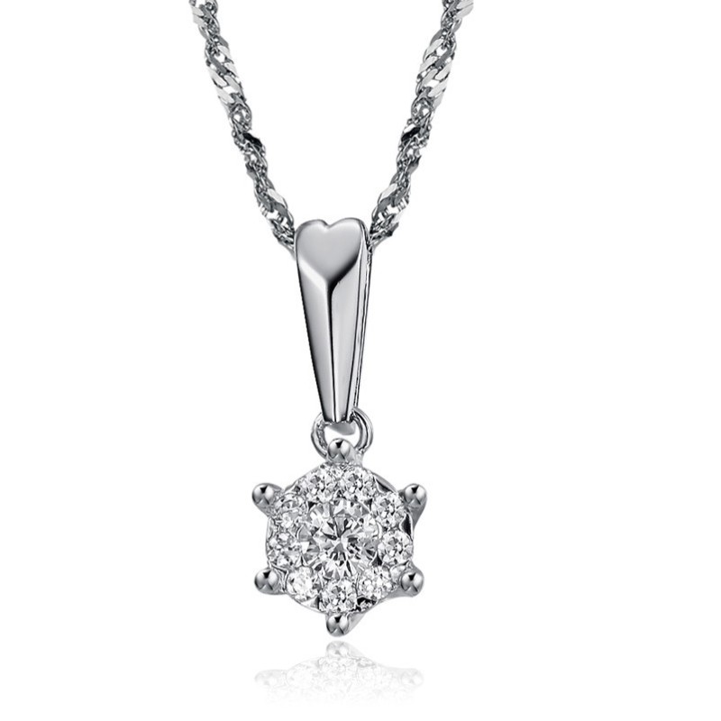 Reliable Reputation Female Platinum Plating Titanium Necklace With Diamond Reliable Reputation Female Platinum Plating Titanium Necklace With Diamond
