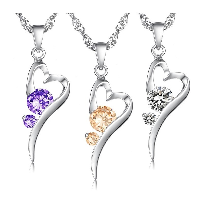Wide Varieties Female Lock Shape Platinum Plating Titanium Necklace With Diamond Wide Varieties Female Lock Shape Platinum Plating Titanium Necklace With Diamond