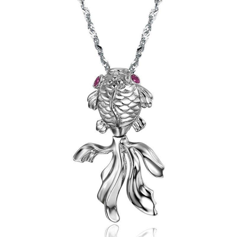 Easy To Use Female Fish Shape Platinum Plating Titanium Necklace Easy To Use Female Fish Shape Platinum Plating Titanium Necklace