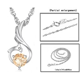 Excellent Quality Female Phoenix Shape Platinum Plating Titanium Necklace