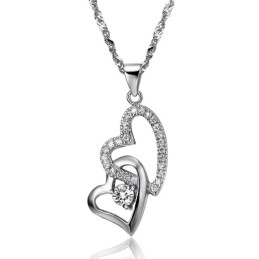 The Queen Of Quality Female Sweetheart Platinum Plating Titanium Necklace