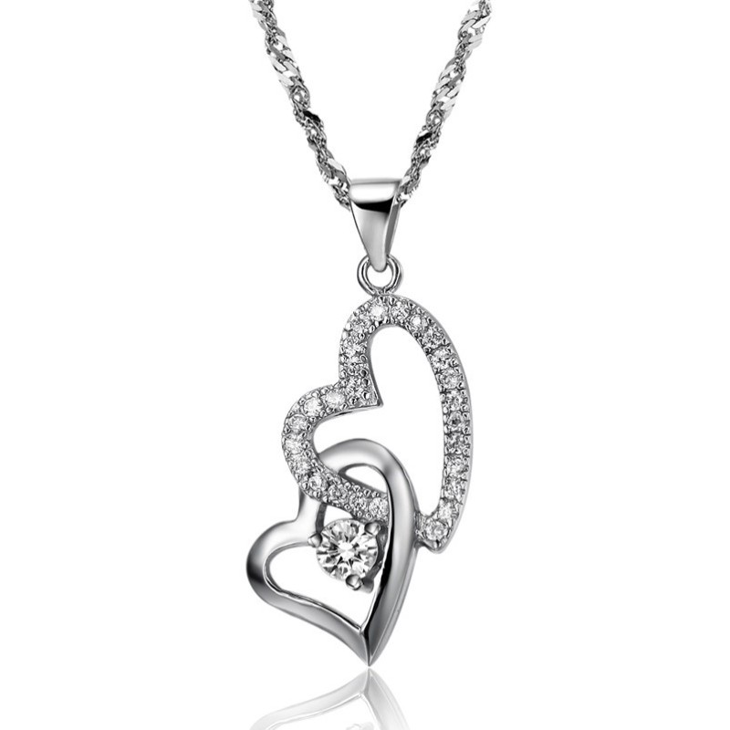 The Queen Of Quality Female Sweetheart Platinum Plating Titanium Necklace The Queen Of Quality Female Sweetheart Platinum Plating Titanium Necklace