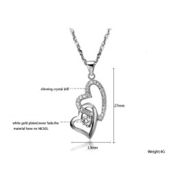 The Queen Of Quality Female Sweetheart Platinum Plating Titanium Necklace