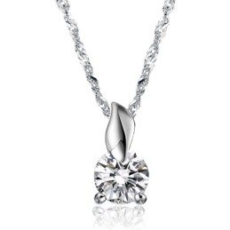 Easy To Use Female Platinum Plating Titanium Necklace With Diamond