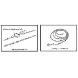 The Queen Of Quality Female Rose Shape Platinum Plating Titanium Necklace With Rhinestone