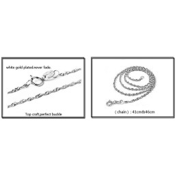 World-Wide Renown Female Platinum Plating Titanium Necklace With Diamond