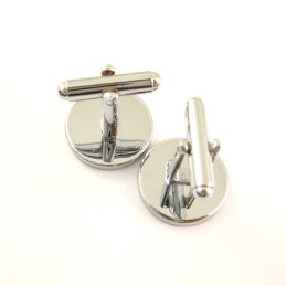 Titanium Sun And Moon Round Cufflinks