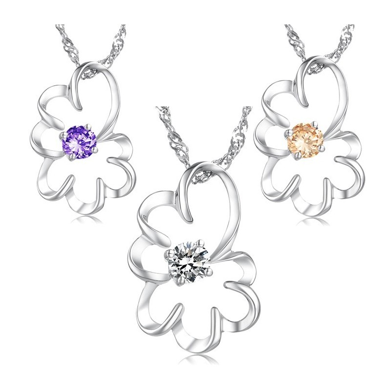 Wide Varieties Female Purple Platinum Plating Titanium Necklace With Diamond Wide Varieties Female Purple Platinum Plating Titanium Necklace With Diamond