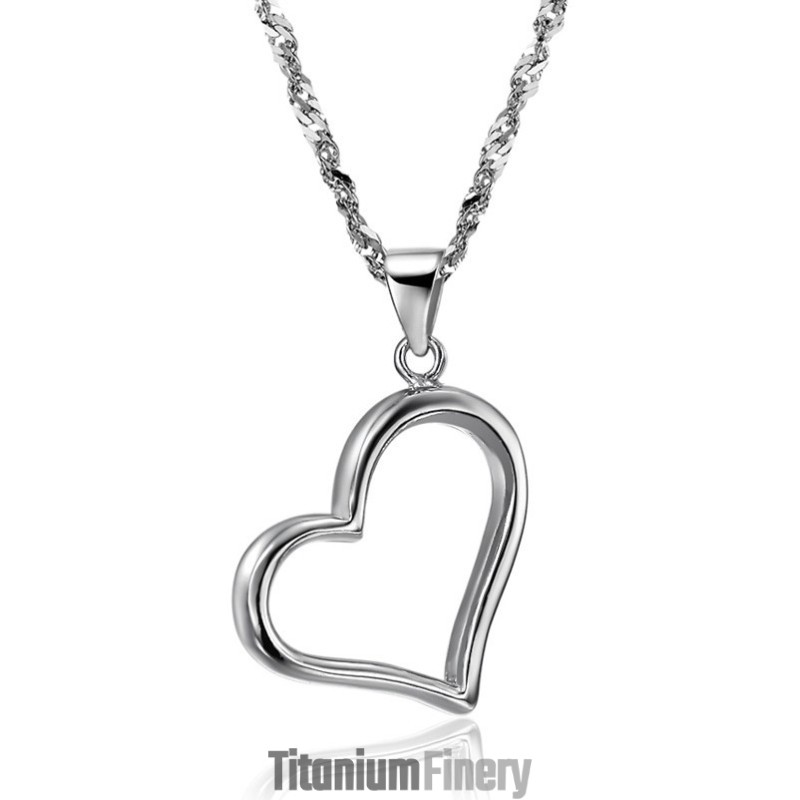 Complete In Specifications Female Sweetheart Platinum Plating Titanium Necklace Complete In Specifications Female Sweetheart Platinum Plating Titanium Necklace